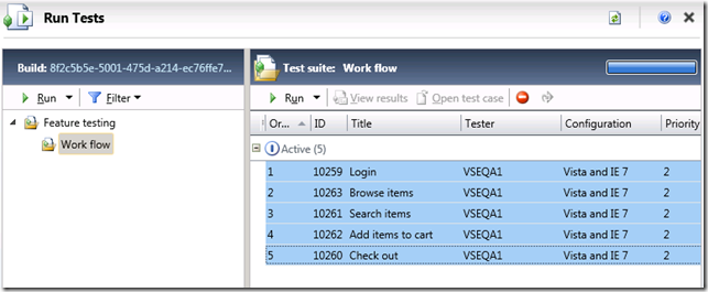 Run tests in the right order