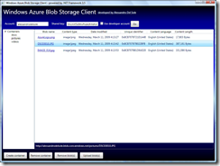 WPF Client for the Windows Azure Blog Storage