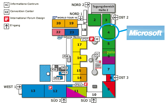 Microsoft Stand CeBIT 2010 Halle 4 Stand A26