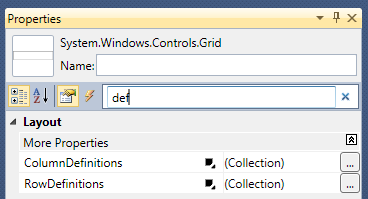 RowColumnDefinitionCollections