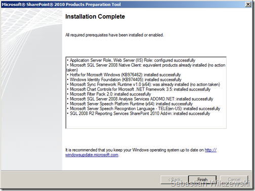 4. Instaling preregusites- finish