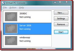 VirtualPC Console