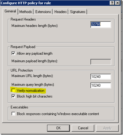 Uncheck Verify normalization