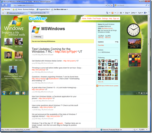 MSWindows @ Twitter