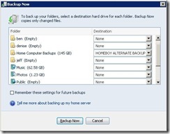 Home Server Backup Now (Home Computer Backups)