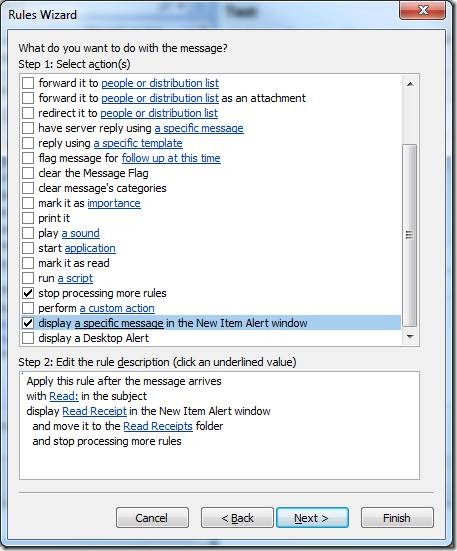 Outlook Rules Wizard