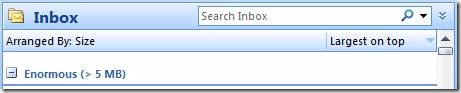 Inbox, Arranged By Size