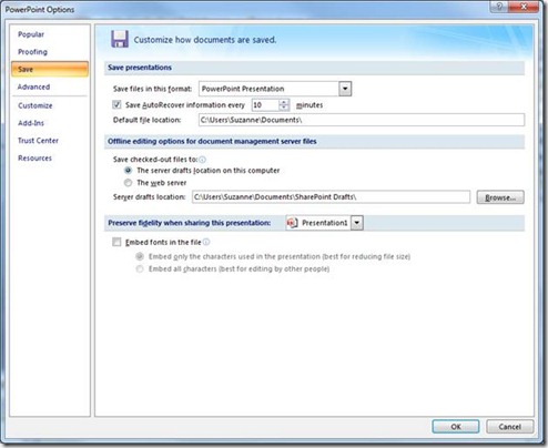 PowerPoint Options