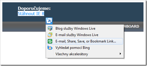 Stáhnout akcelerátor Sharing, E-mail, Bookmark Tool 