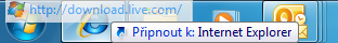 Připnout k: Internet Explorer 