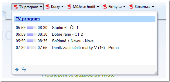 Oblast Web Slice “TV program”