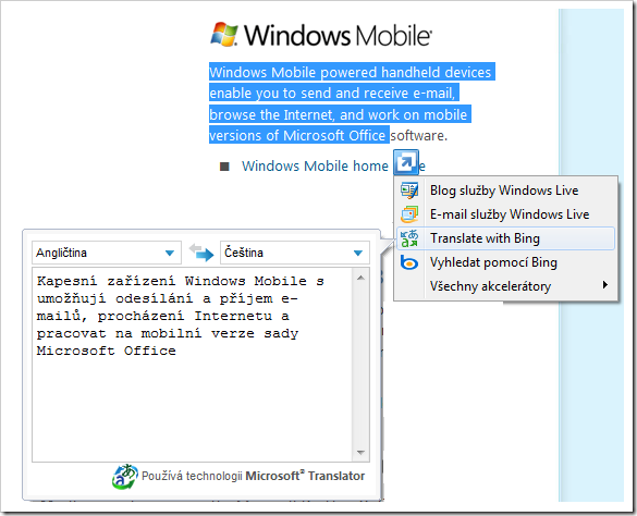 Stáhnout akcelerátor Bing Translator