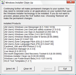 Windows Installer CleanUp