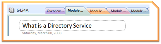 Section Group = Course 6424A. Sections = Course Modules.