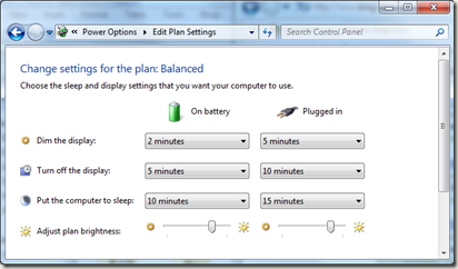Power Plan Settings