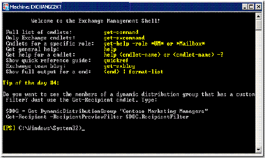 exchangemanagementshell