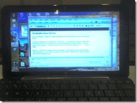 photo of Win7 on Mini 1000