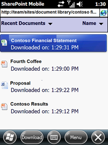 SharePoint Mobile screenshot