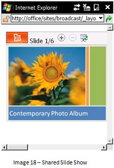 screenshot of Shared Slide Show functionality