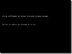Clé BitLocker lue au démararge