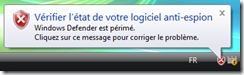 Windows Defender pas à jour