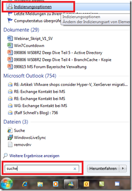 indizierungsoptionen