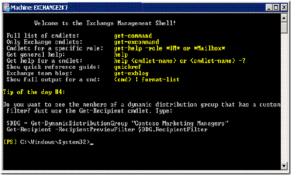 exchangemanagementshell