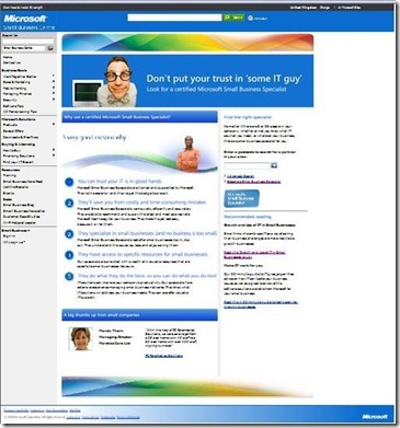 SBSC Customer web page