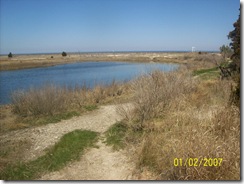 Flax Pond, looking north, Long Island Sound in the background