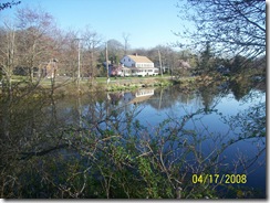 Setauket Mill Pond with Setauket Neighborhood House in the distance